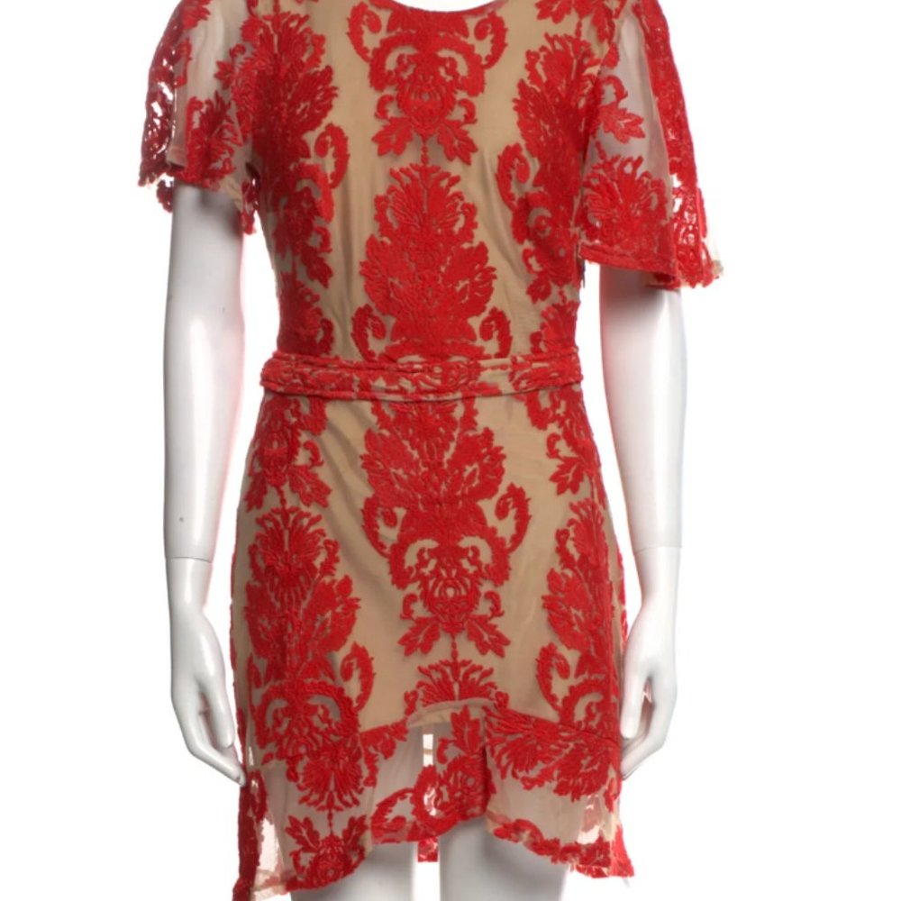 For Love & Lemons Floral Print Mini Dress
